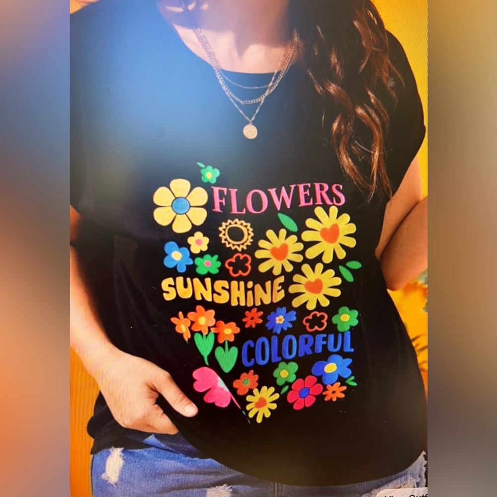 Shein T-shirt with floral design